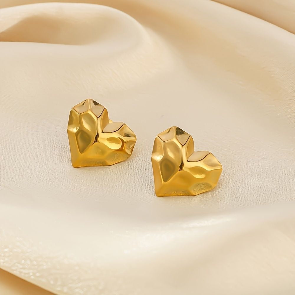 Heart stud Love earrings