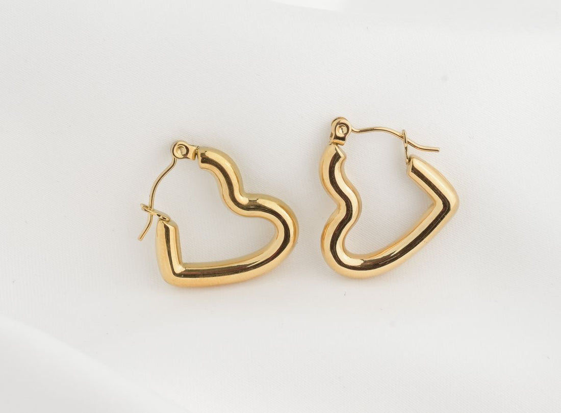 Sideway heart hoops For daily